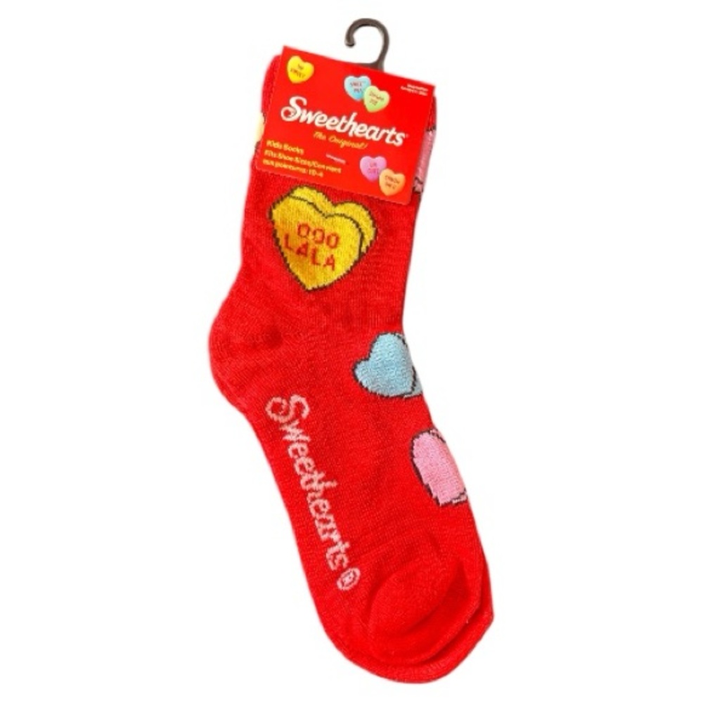 Sweethearts Kids Red Heart Socks NEW Shoe Size 10-4